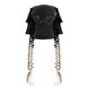 2pcs Motorcycle Helmets Ponytail with Bowknot Detachable Suction Cup Helmets Pigtail Universal Helmets Braid Multi Color