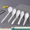 White Melamine Restaurant Soup Spoon