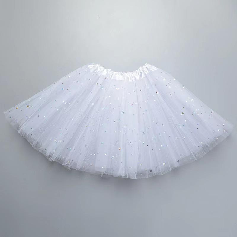 Adult European & American Three-Layer Sequin Mesh Ballet Tutu