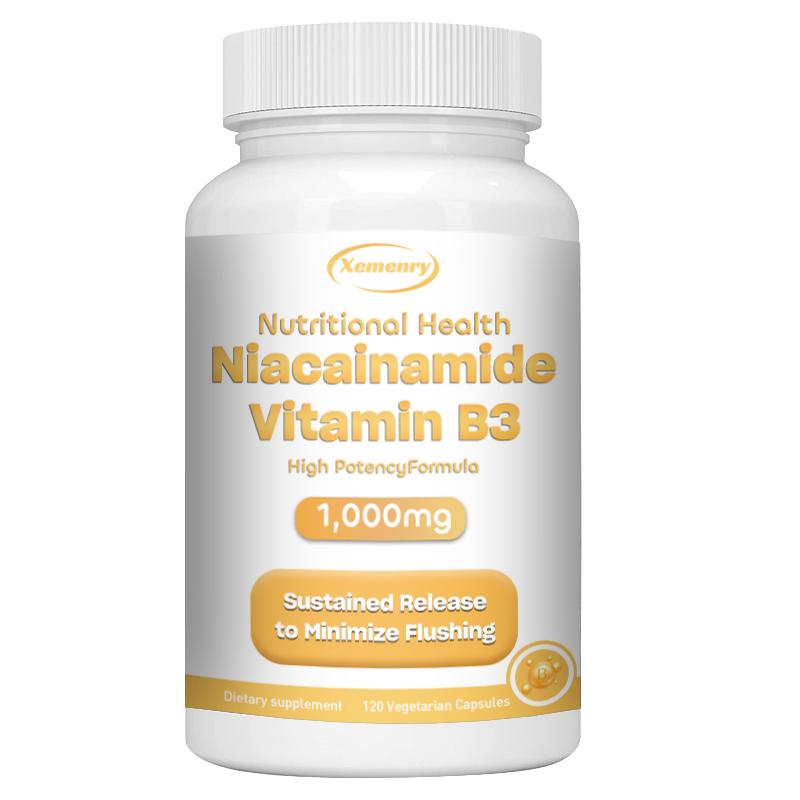 High-concentration Niacinamide (vitamin B3) Formula, 1000 Mg - non-GMO, Gluten-free, Suitable for Both Men and Women.