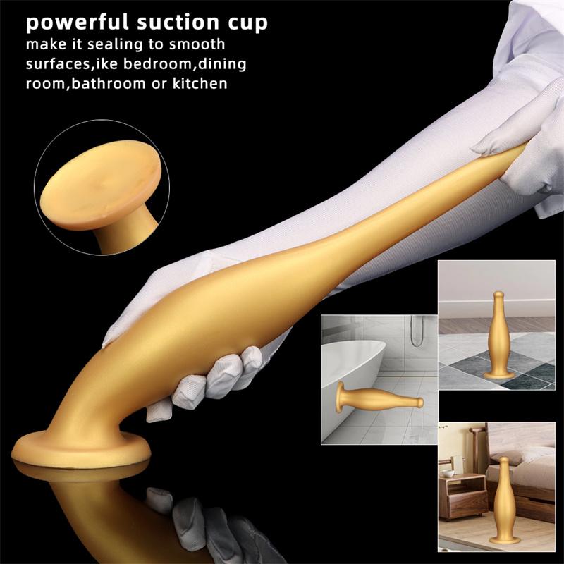 Gin Bottle Oversized Soft Posterior Anal Plugs Silicone Anal Dilator Female Toys Masturbator Anal Products