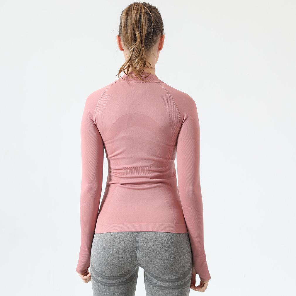 Women's Long Sleeve Zipper Jacket for Running, Yoga, and Fitness - Ideal for Spring, Autumn, and Winter
