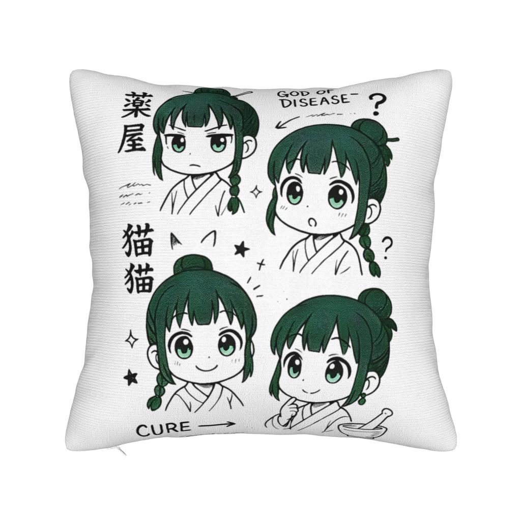 Soft The Apothecary Diaries Maomao Pillowcase Polyester Cushion Cover Decor God of Disease Anime Pillow Case Cover Home Zipper