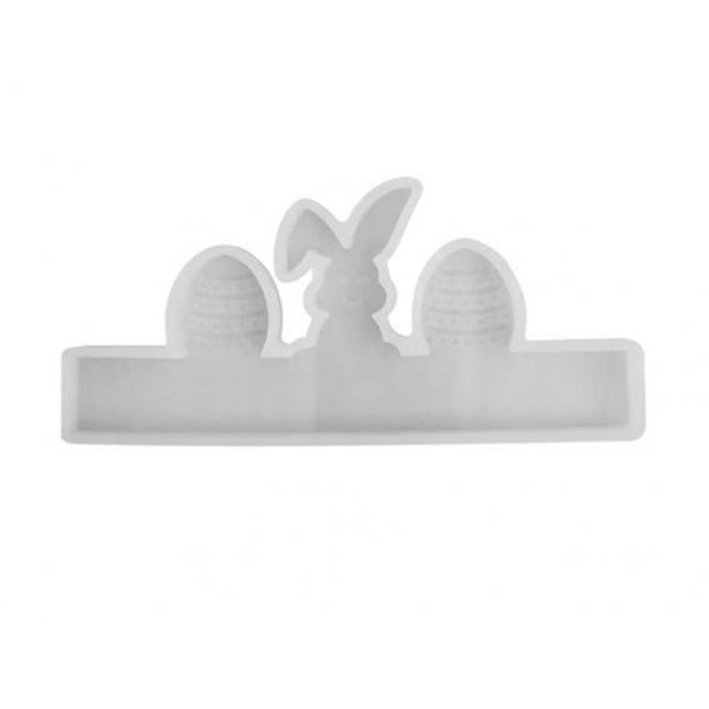 

DIY Easter Silicone Mold Safety Candle Holder Casting Mold Bunny Egg Wreath Mold Aromatherap Tool Style 1
