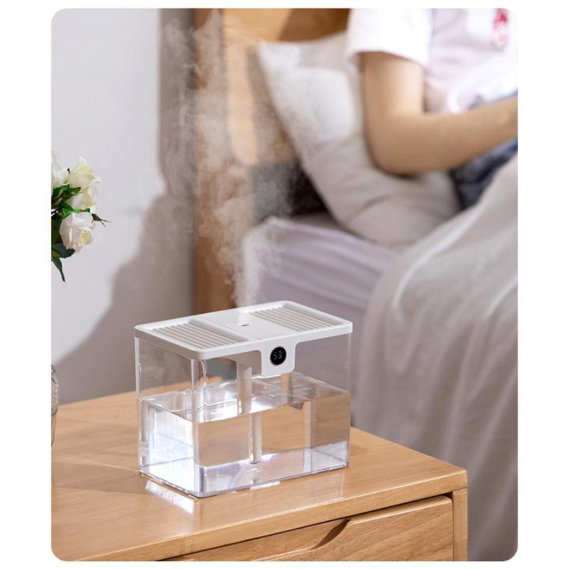 T15 USB Portable Humidifier Home Desktop Moisturizing Atomizer 1.5L Large Capacity Humidifier White