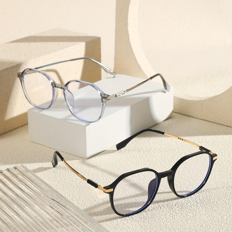 Men's and Women's Minimalist Full Frame Oval Anti Blue Light Glasses