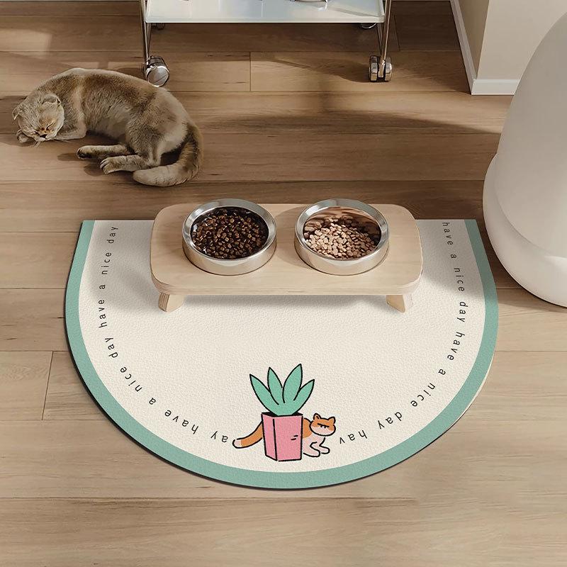 Non-Slip, Water-Absorbing Pet Placemats for Cats & Dogs - Easy-to-Clean Diatom Mud Mats