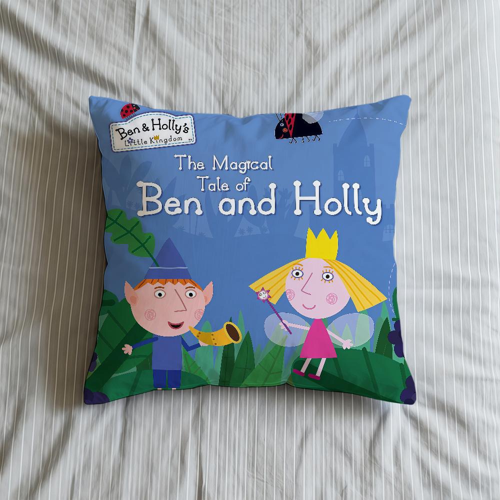 B-BBen H-HHollys Little Kingdom Cushion Cover Decorative Throw Pillow Modern Square Romantic Couch Sofa Bed Car