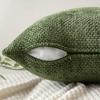 Green Decorative Pillow Covers Soft Chenille Couch Throw Pillows Farmhouse Cushion Cover for Home Decor Sofa Bedroom Living Room