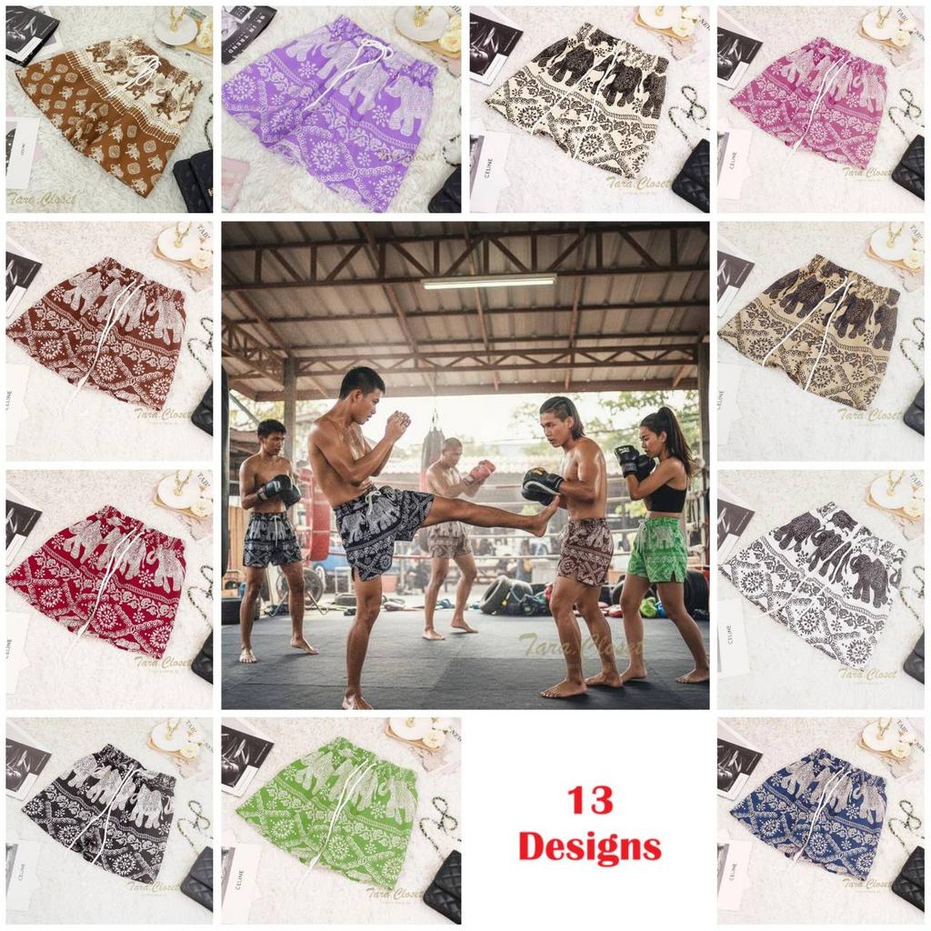 Boxing Muay Thai Shorts Elephant Pants Pattern Training Kickboxing Print Quick Dry Martial Art Unisex Men Women Fighting Fitness Sport Gym Workout