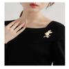 Cute Rabbit Brooch Versatile Luxury Fashion Pearl Lapel Badge Pin Bags Clothes Hats Pins Accessories Jewelry Gift For Women