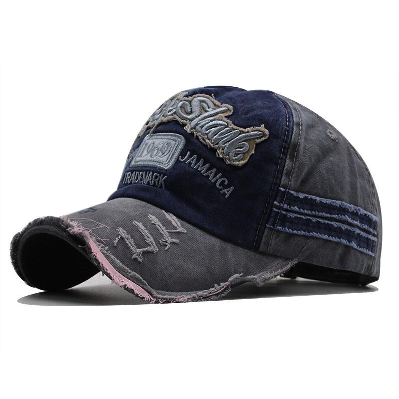 1969 Alphabet Denim Baseball Cap Washed Outdoor Sports Shade Baseball Cap Embroidery