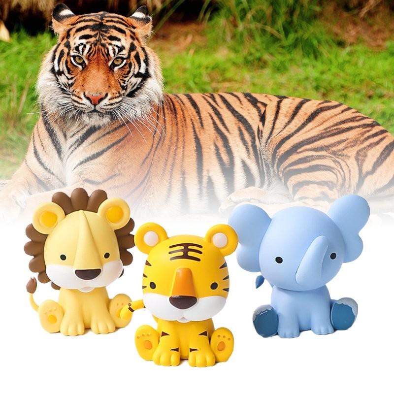 Lion Tiger Elephant Pvc Toy Doll Birthday Cake Decoration Moldel Children Gift