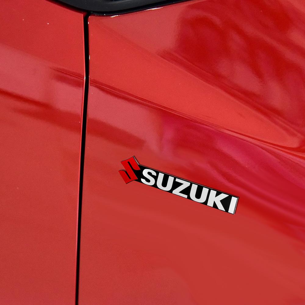 Suzuki Logo Car Hood Letter Emblem Rear Tail Trunk Badge Sticker Decal Accessories For Ignis SX4 Alto Alivio Samurai Gsxr Jimny
