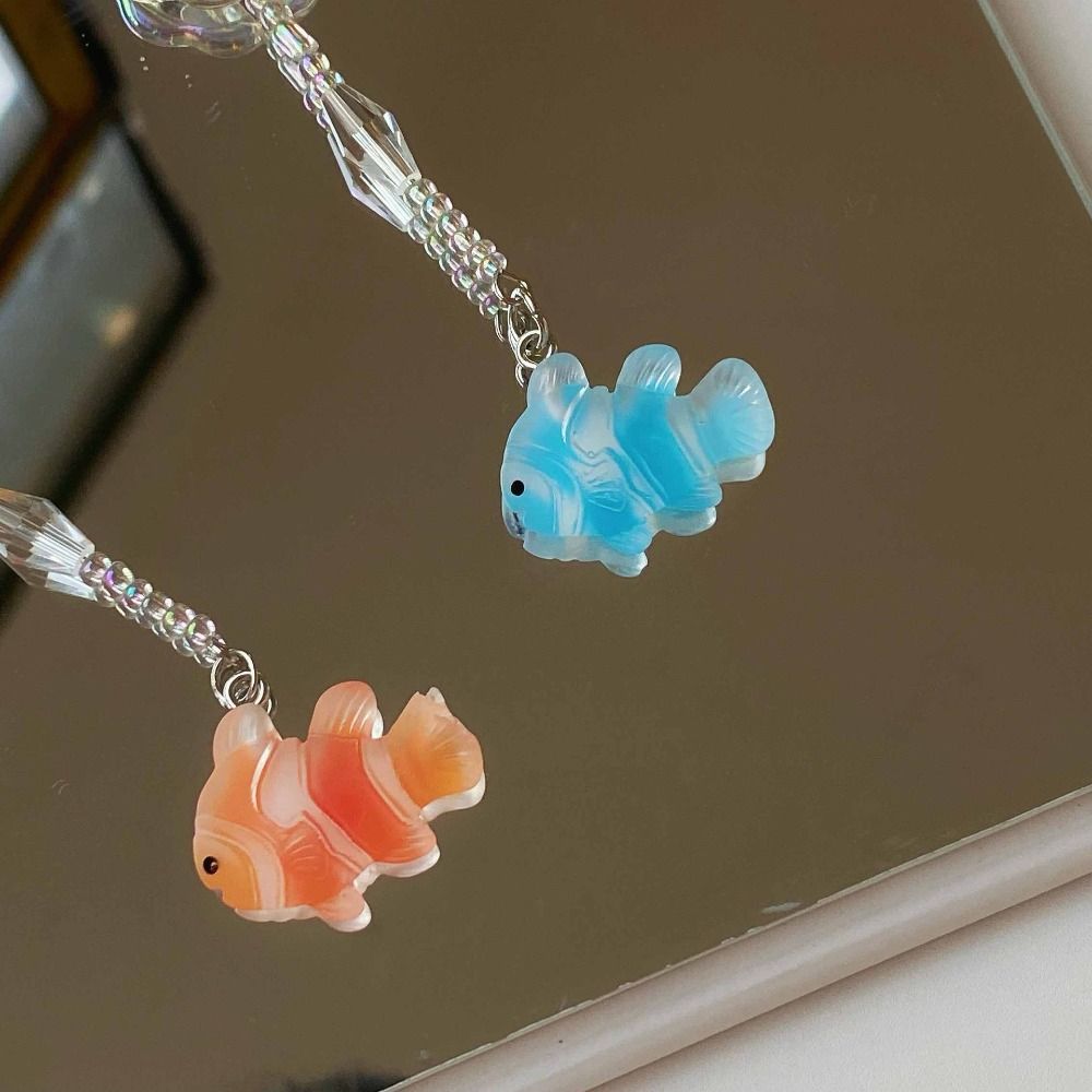 Handmade Beaded Phone Chain Strap Acrylic Material Keychain Phone Lanyard  Bag Ornament