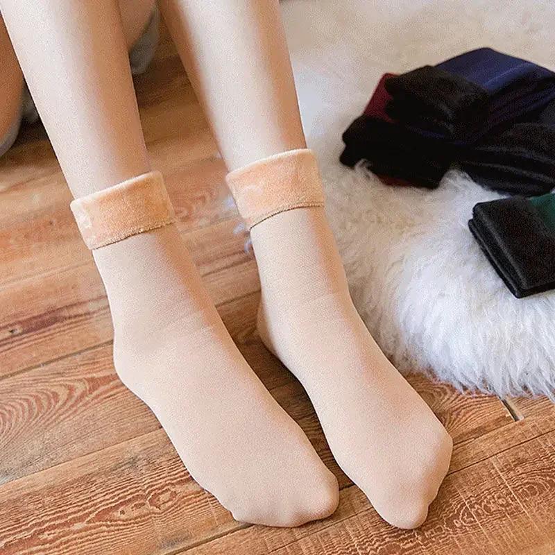 5Pair New Women Winter Thicken Warm Short Socks Thermal Cashmere Wool Socks Nylon Snow Velvet Boots Home Floor