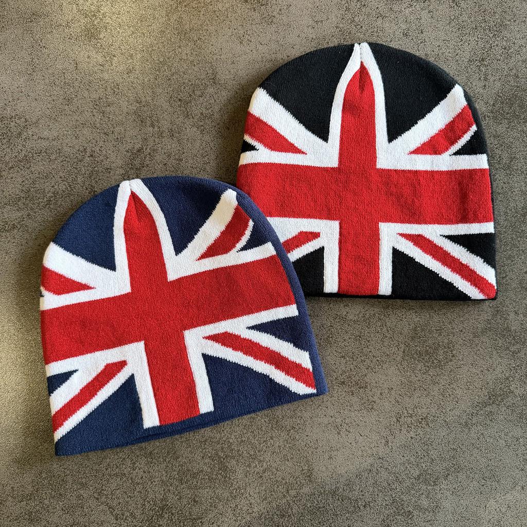 UK-Muster Strickmütze für Herren Damen Stilvolle Warme Wintermütze