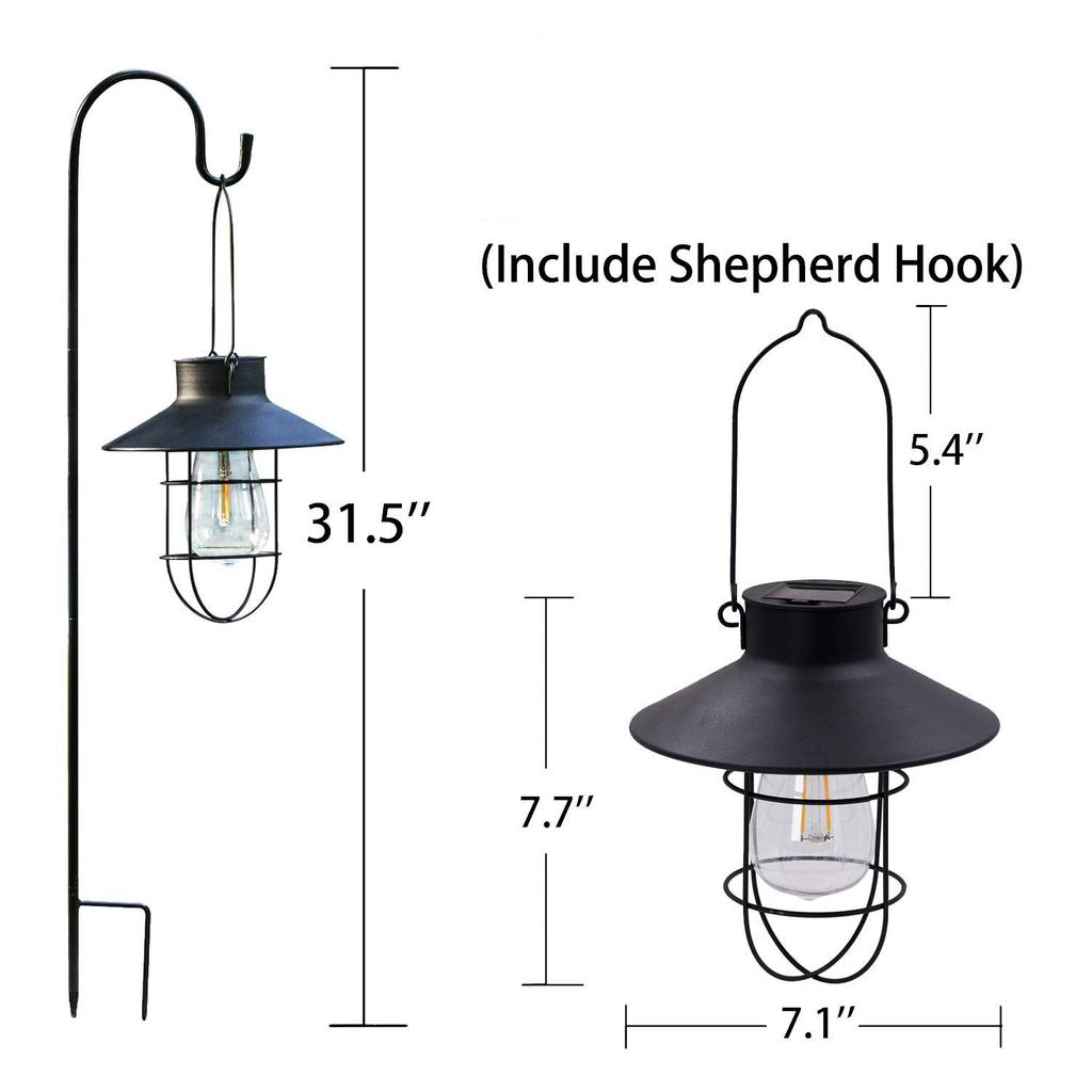 JYL TS/011,Solar Vintage Explosion-Proof Light for Outdoor Garden Camping Balcony Hanging Ambient Night Lamp