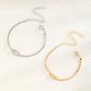 2Pcs Fashion Stainless Steel Couple Bracelet for Women Men Simple Knot Snake Chain Adjustable Bracelets Unisex Jewelry Gifts