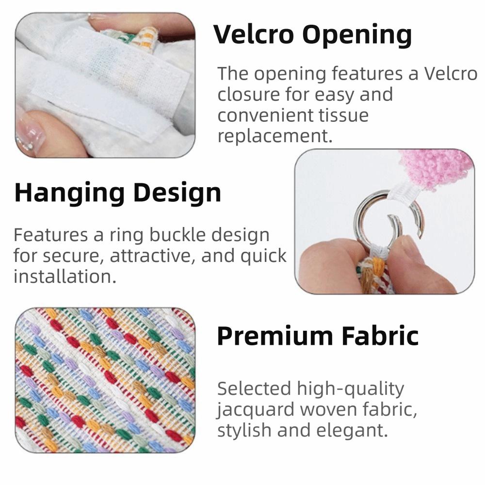 INS Paper Storage Case Universal Hanging Napkin Holder Hanging Car Tissue Box Home Decoration