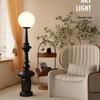 Italian Roman Column Antique Floor Lamp for Living Room and Bedroom Ambiance