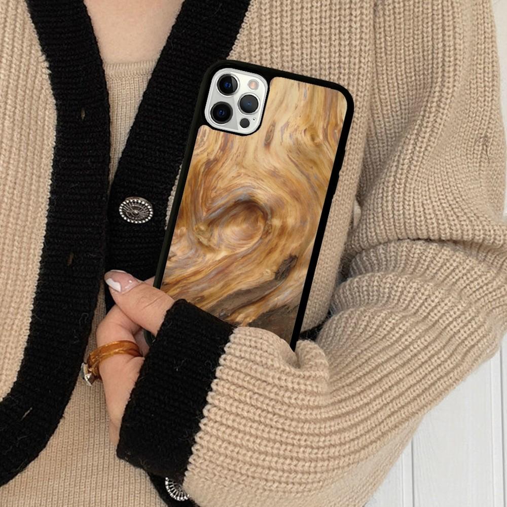 Wood Grain Phone Case Silicone PC+TPU For For iPhone  11 12 13 14 15 16 Plus Pro Max Cover
