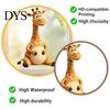 Reusable Sunproof Door Decals Cute Cartoon Giraffe Static Window Clings, Thick PVC No-Adhesive Removable Glass Decals, Childlike Wall Decor Waterproof
