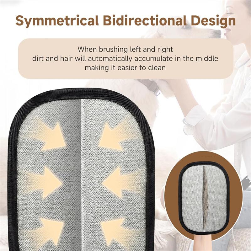 2PCS Pet Hair Remover Large Size Pet Electrostatic Hair Removal Gloves Cat Hair Removal Brush