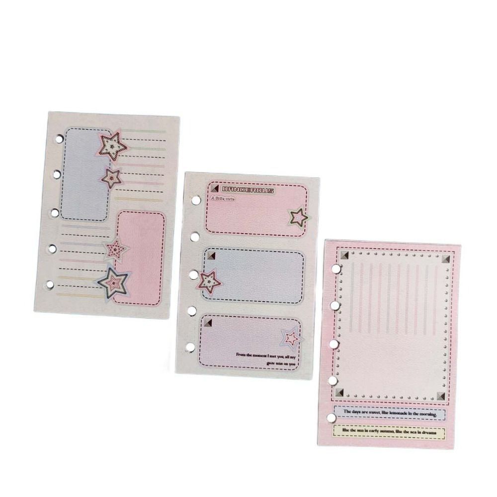 

60 листов M5 A8 Сменная бумага для блокнота со звездами, индексная страница, внутренний лист, офисная школьная принадлежность Style A