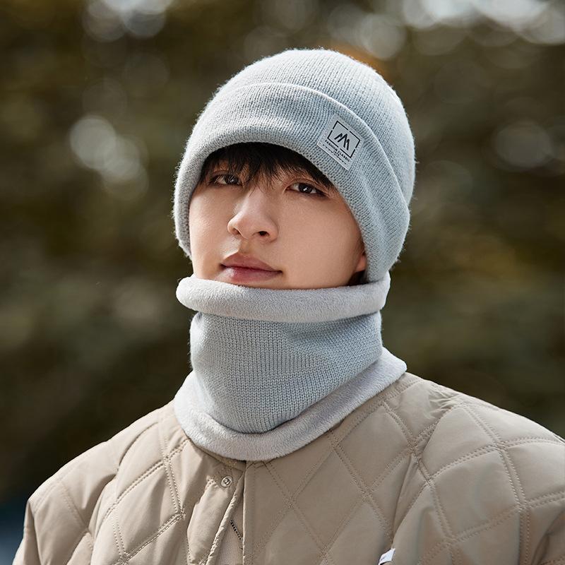 Pile Hats Women's Autumn and Winter Versatile Warm Hemming Knitted Cold Hats Big Head Circumference Showing Face Small Wool Hats