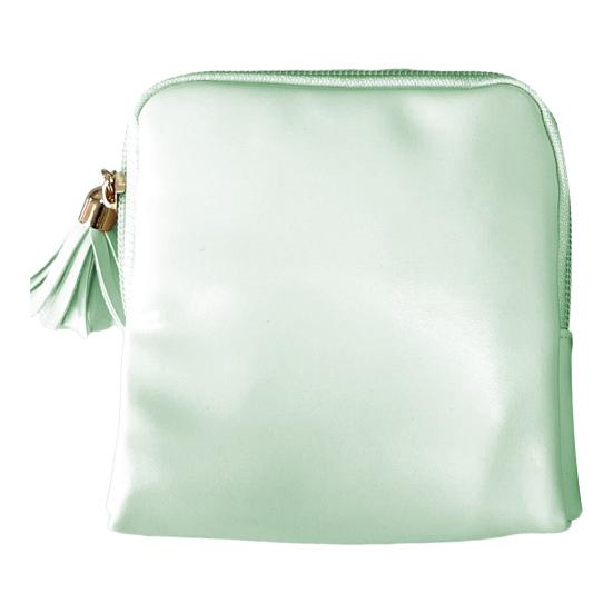 

Органайзер для украшений из искусственной кожи, Портативный чехол для хранения часов, серег, ожерелий, браслетов, колец, Бархатная подкладка, Мешочек для украшений с карманами светло-зеленый