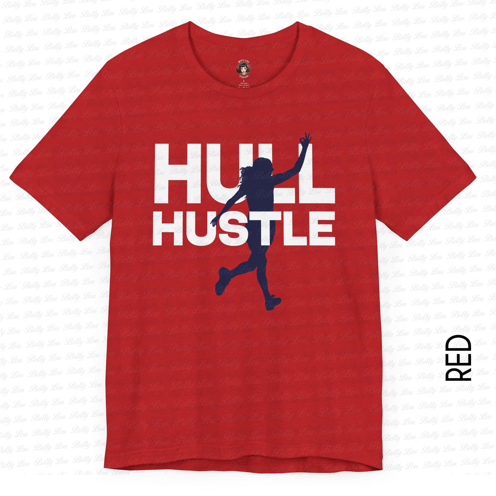 One Sided Hull Hustle Silhouette T Shirt - Indiana Unisex Jersey Short Sleeve Tee L