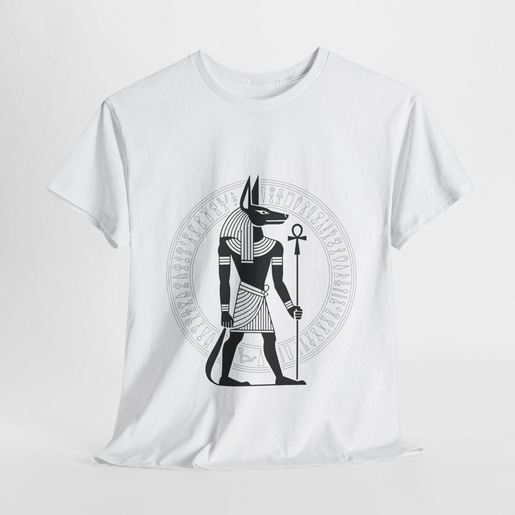 Cool Anubis Graphic T-Shirt - Ancient Egypt Inspired Unisex Heavy Cotton Tee
