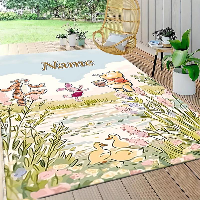 Custom Name Dumbo Circus Adventure Carpet Rug Customizable Soft Washable Anti-Slip Home Living Room Sofa Mats Personalized Rug. 0909427