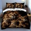 Lion family portrait Bedding, Duvet cover sets, Duvet covers, Pillowcases, Birthday gifts (1 * Duvet Cover 2 * Pillowcases, without duvet insert)