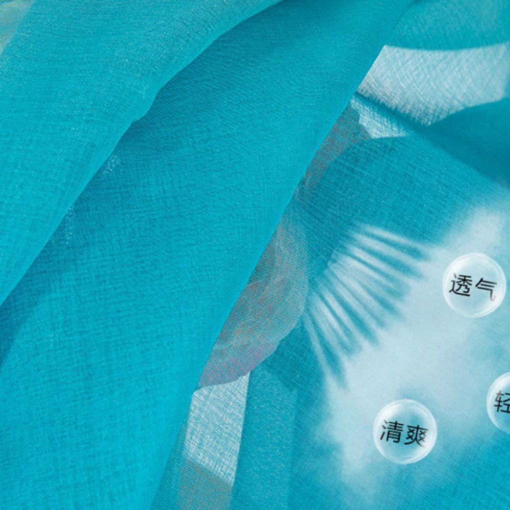 1Pair Pole Piercing Rainbow Gradient Curtain Polyester Bedroom Curtain Bedroom