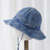 2025 Panama Denim Bucket Hats Shabby Breathable Sun Protection Fisherman Hat For Women Men Summer Sport Hiking Bob Caps