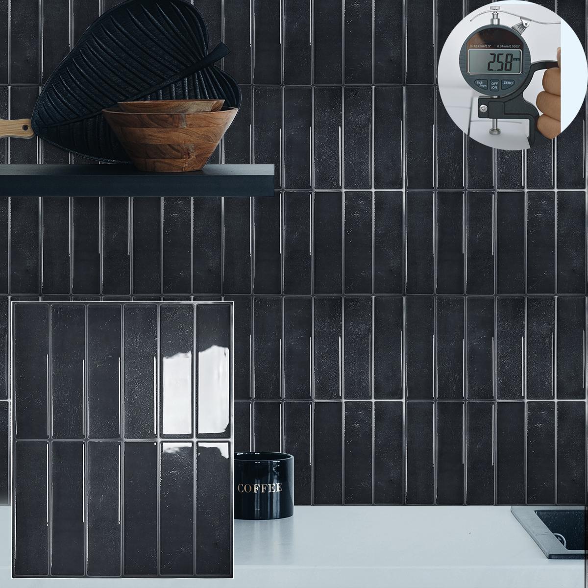

Leaf Pattern Self-Adhesive Wall Decals Waterproof and Heat-Resistant Ideal for Kitchens, Bathrooms, and Dining Areas (as the picture,5pcs)