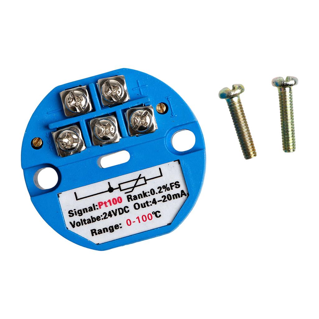 DC24V Temperature Transmitter Module 4-20mA Output PT100 Sensors for Precise Temperature Control Electronic Components