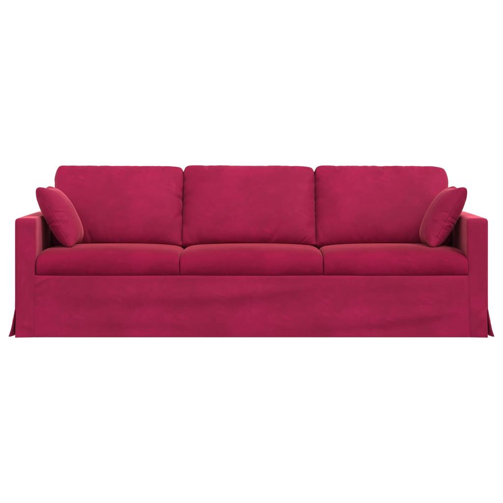 Sofa Burgundy 228 x 78 x 80 cm Velvet