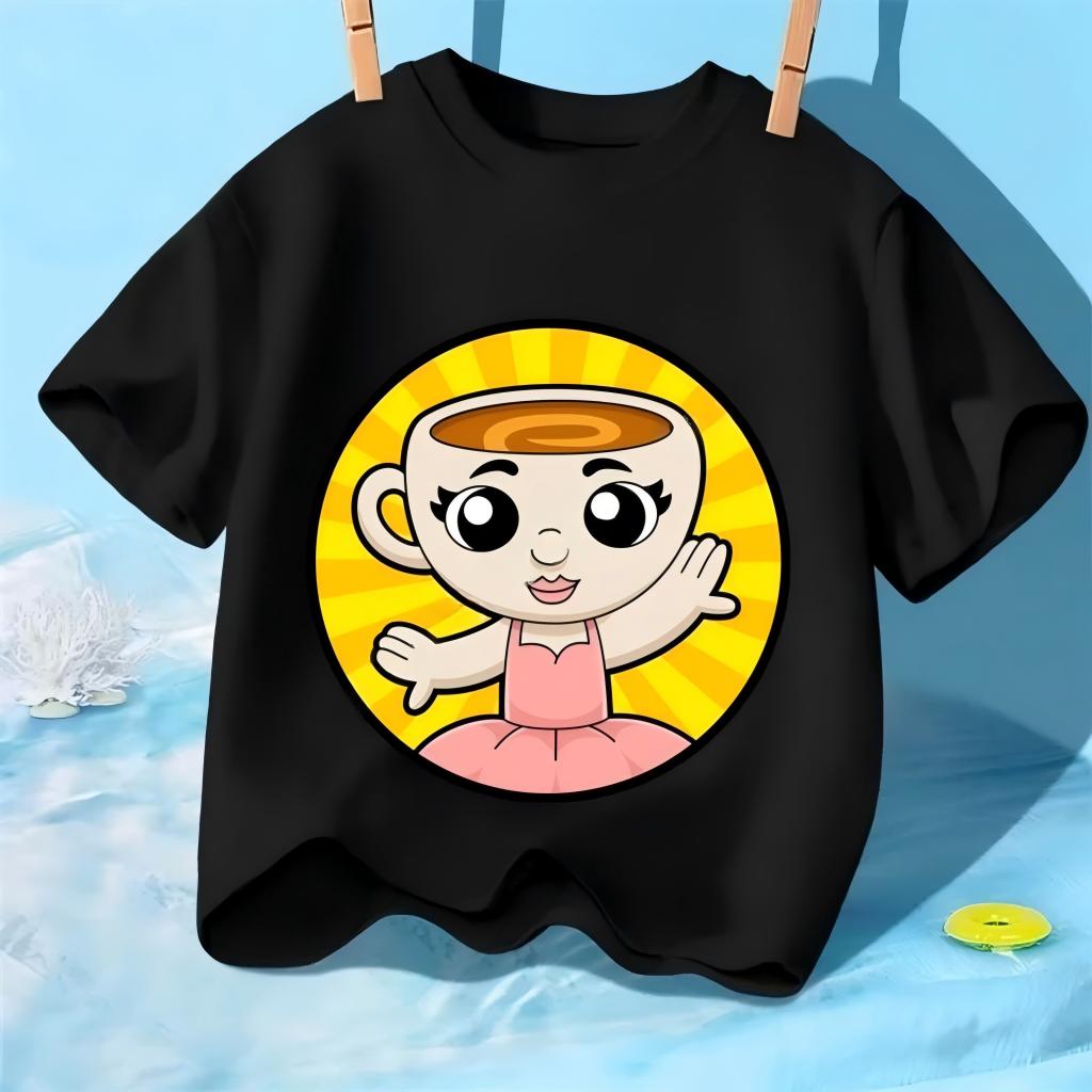 KidT Mange Kid Italian Brainrot Tshirt cartoon print Tshirt for kids basic round neck clothing Tshirts for boys and girls