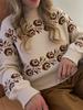 Suéter Bordado de Otoño e Invierno para Mujer - Corte Holgado, Jersey de Punto con Cuello Semialto