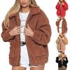 Bear Thick Womens Warm Fleece Jacket Coat Loose Zip Up Outwear Tops Casual
