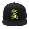Cute Green Dinosaur Baseball Cap Polyester Snapback Hat Casual Streetwear for Teens and Adults