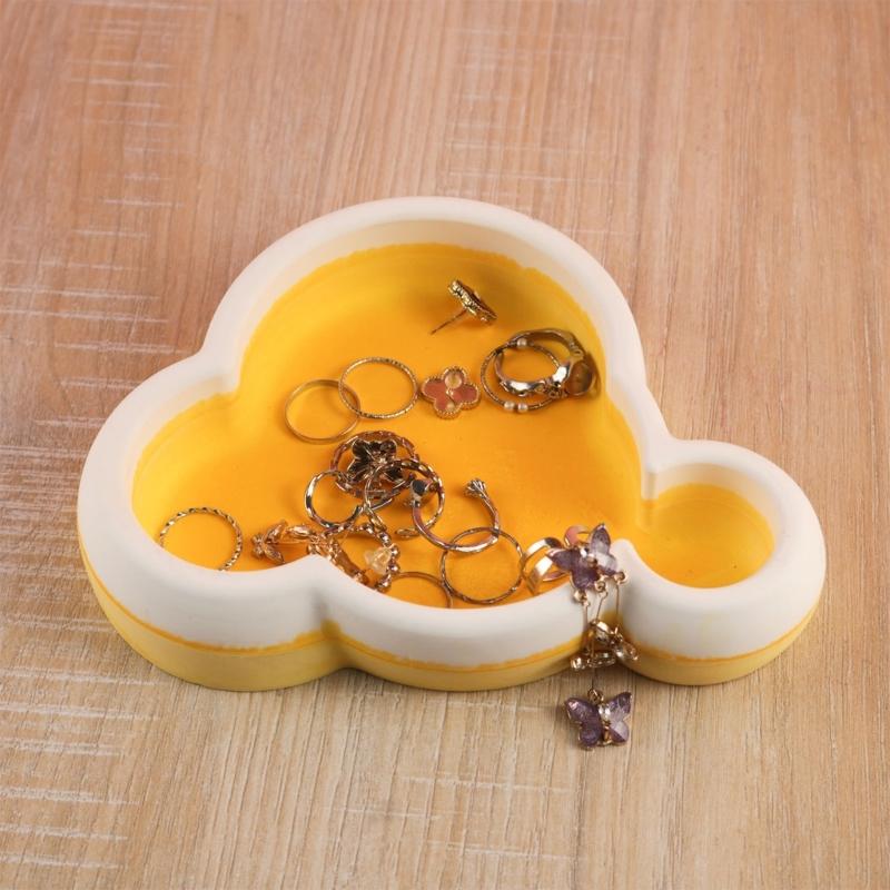 Durable Silicone Mold Resin Trays Making Moulds DIY Cloud/Plum Blossom Shape Dish Molds Storage Plate Casting Mould