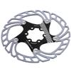 180mm Floating Disc Six Bolts Bicycle Mountain Bike Brake Disc Cycling Accessory(blacksilver )
