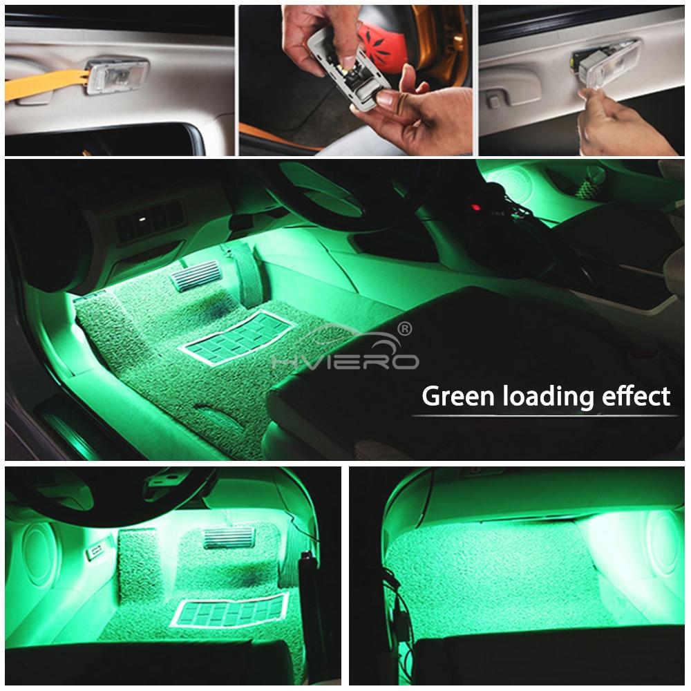 2 Stück Auto LED T10 5050 12/15/24/36 SMD Innenkeil RGB Panel Leselichter Innenraum Auto Kennzeichenleuchte BA9S Adapter