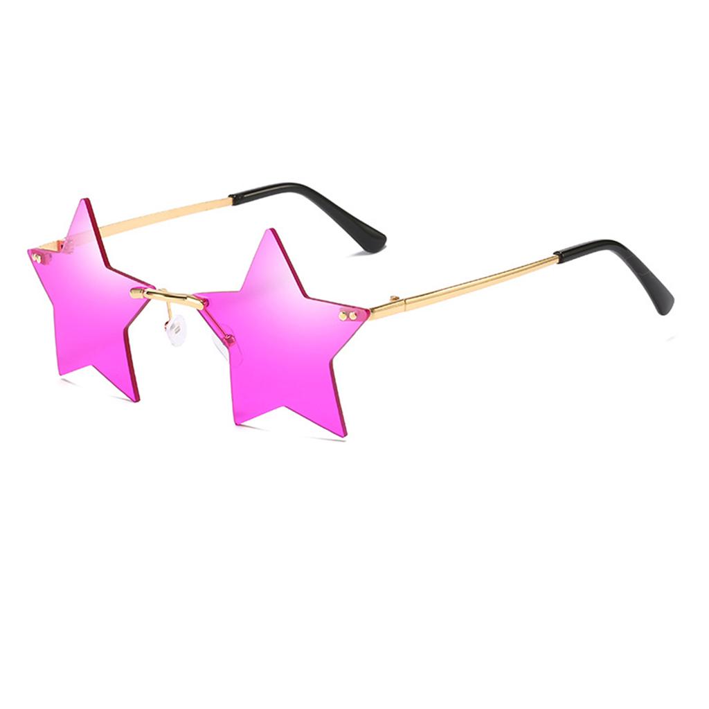 Nowe Bezramkowe Okulary Przeciwsłoneczne w Kształcie Pięcioramiennej Gwiazdy i Kolorowe Okulary Przeciwsłoneczne Ocean Okulary przeciwsłoneczne damskie Okulary przeciwsłoneczne męskie