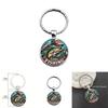 Modern Minimalist Glass Keychain With Fish Pattern Jewelry For Gift Giving