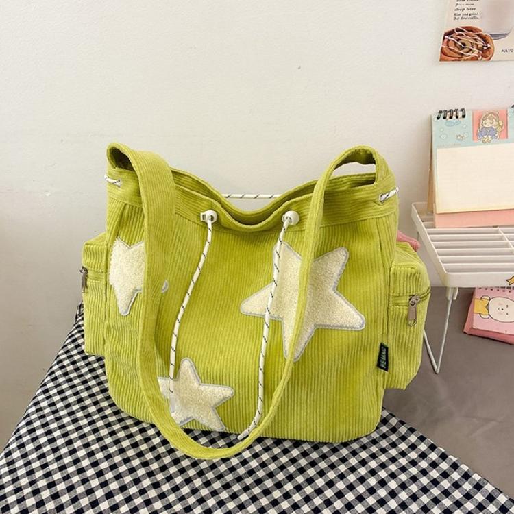 Convenient Corduroy Star Crossbody Bag with Pendant Perfect for Daily Outings